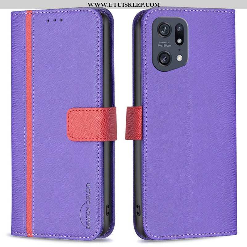 Etui Folio do Oppo Find X5 Pro Tetxuré Binfen Color Ze Sztucznej Skóry